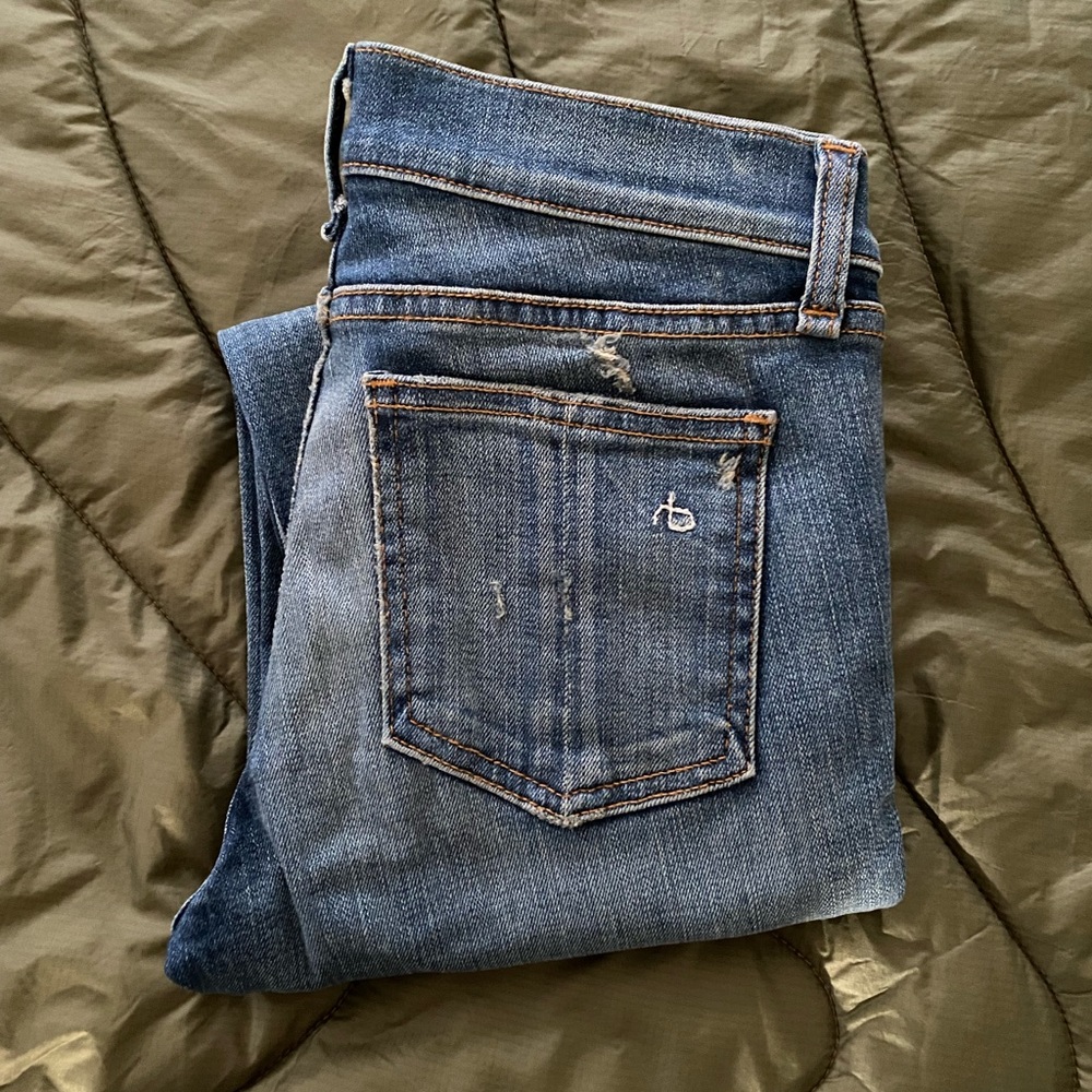 Rag and Bone/Jean skinny Jeans, color:”Destroyed” sz 25